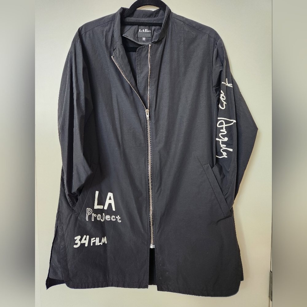 LA Project Los Angeles 34 Film Graphic Long Full Zip Utility Jacket Parka Small